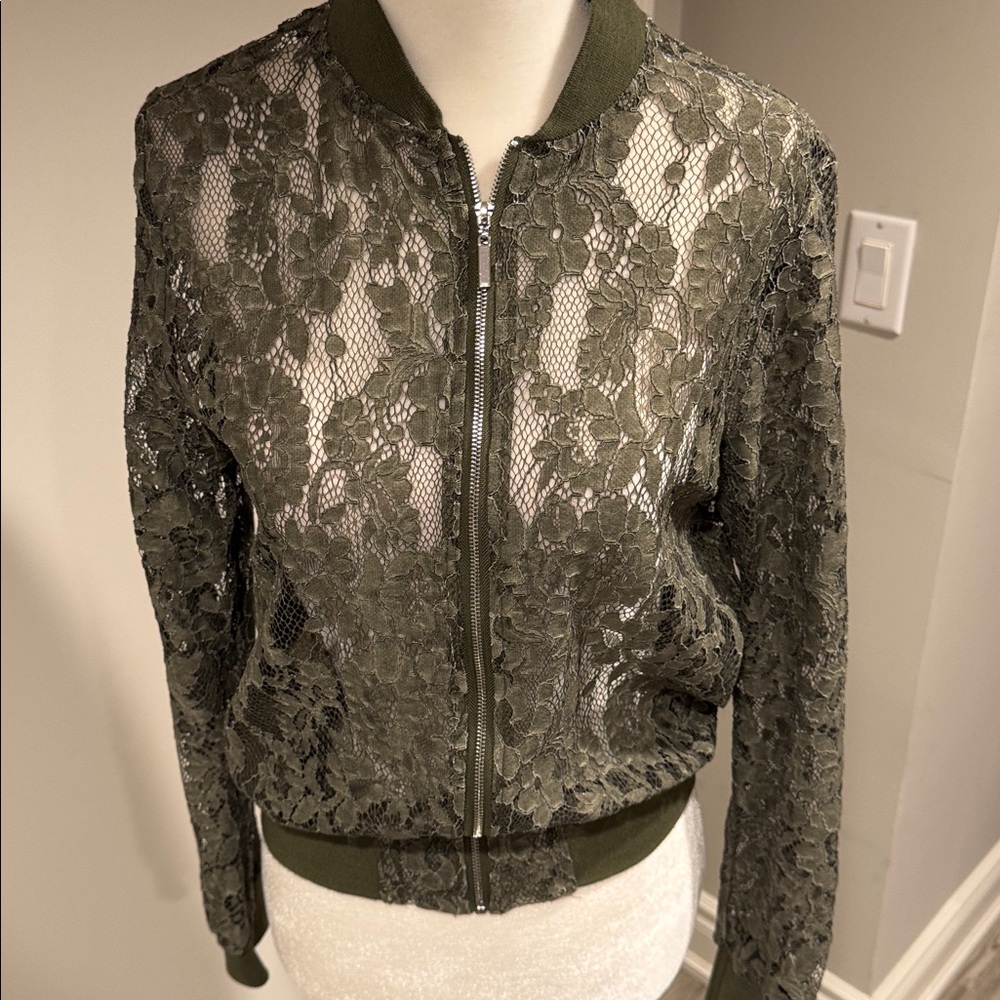 ZARA Lace Bomber Jacket
